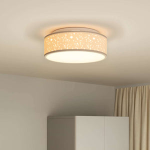 Λάμπα Οροφής με προβολείς Taupe 38 x 38 x 13,5 εκ ύφασμα - Pakobazaar
