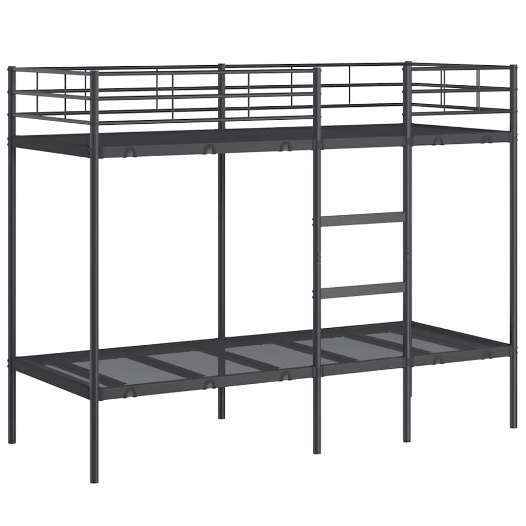 Κουκέτα χωρίς στρώμα Μαύρο 75x190 cm Ατσάλι - Pakobazaar