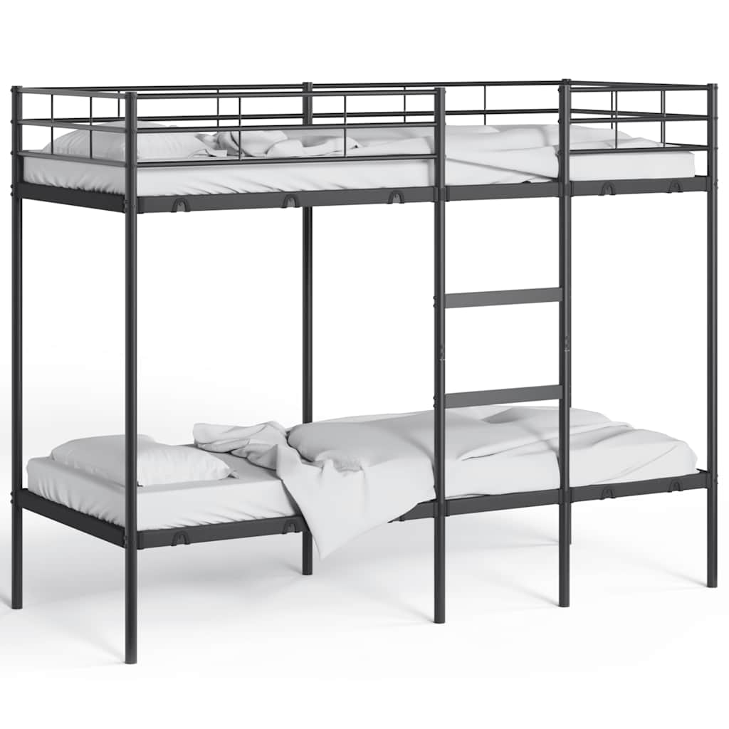 Κουκέτα χωρίς στρώμα Μαύρο 75x190 cm Ατσάλι - Pakobazaar