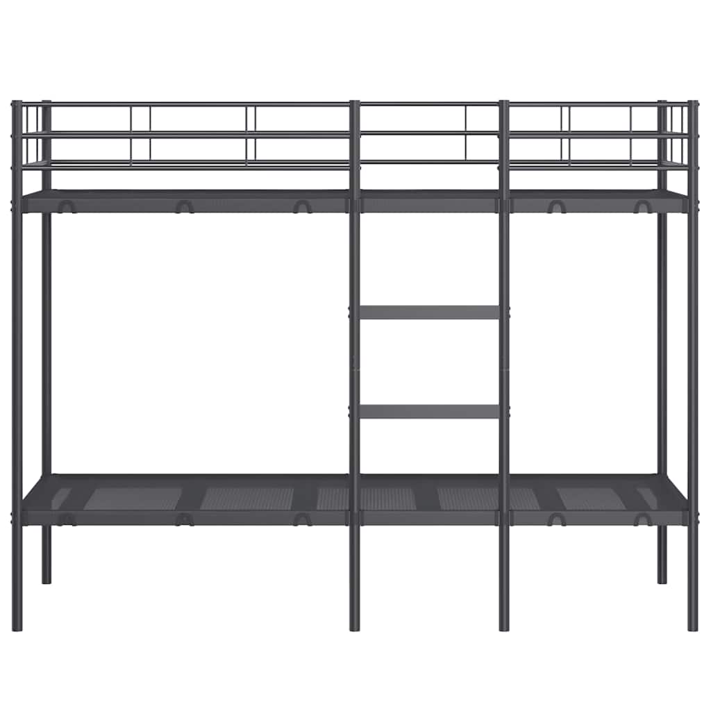 Κουκέτα χωρίς στρώμα Μαύρο 75x190 cm Ατσάλι - Pakobazaar