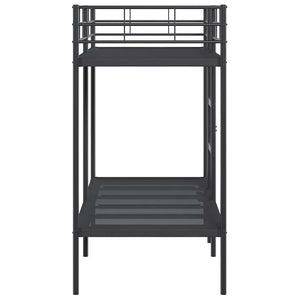 Κουκέτα χωρίς στρώμα Μαύρο 75x190 cm Ατσάλι - Pakobazaar