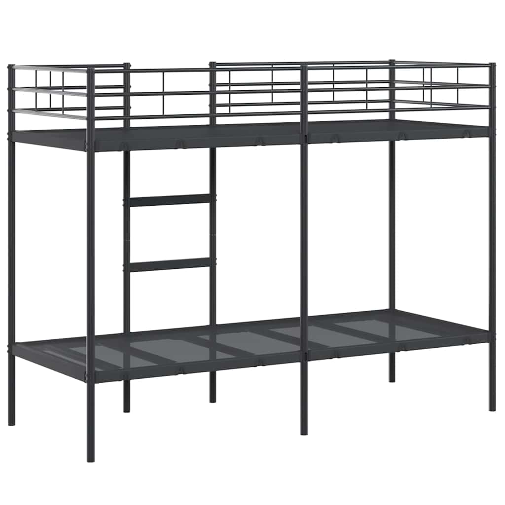 Κουκέτα χωρίς στρώμα Μαύρο 75x190 cm Ατσάλι - Pakobazaar
