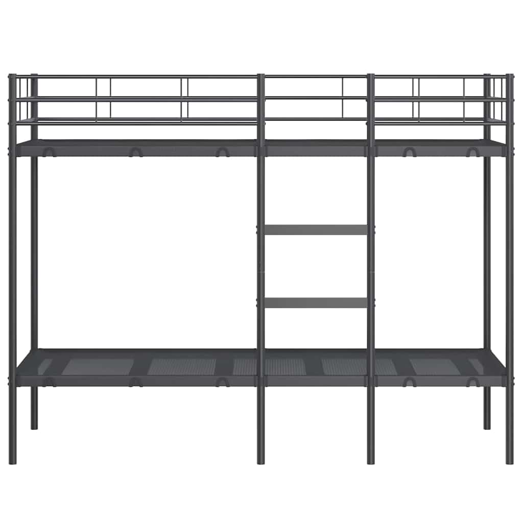 Κουκέτα χωρίς στρώμα Μαύρο 80x200 cm Ατσάλι - Pakobazaar