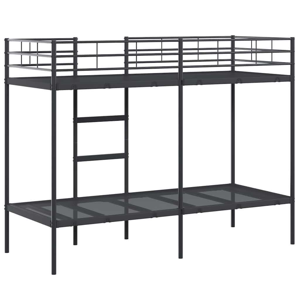 Κουκέτα χωρίς στρώμα Μαύρο 80x200 cm Ατσάλι - Pakobazaar