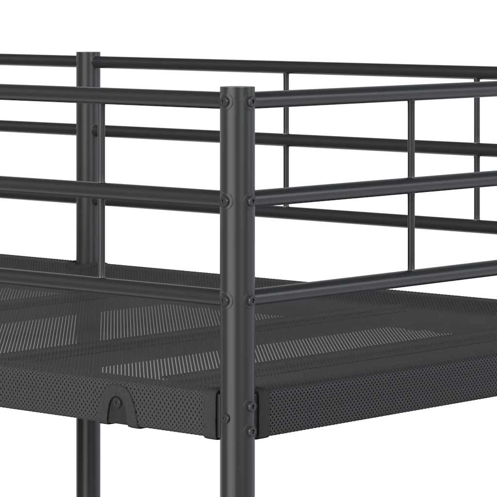 Κουκέτα χωρίς στρώμα Μαύρο 80x200 cm Ατσάλι - Pakobazaar