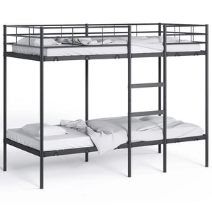 Κουκέτα χωρίς στρώμα Μαύρο 90x190 cm Ατσάλι - Pakobazaar