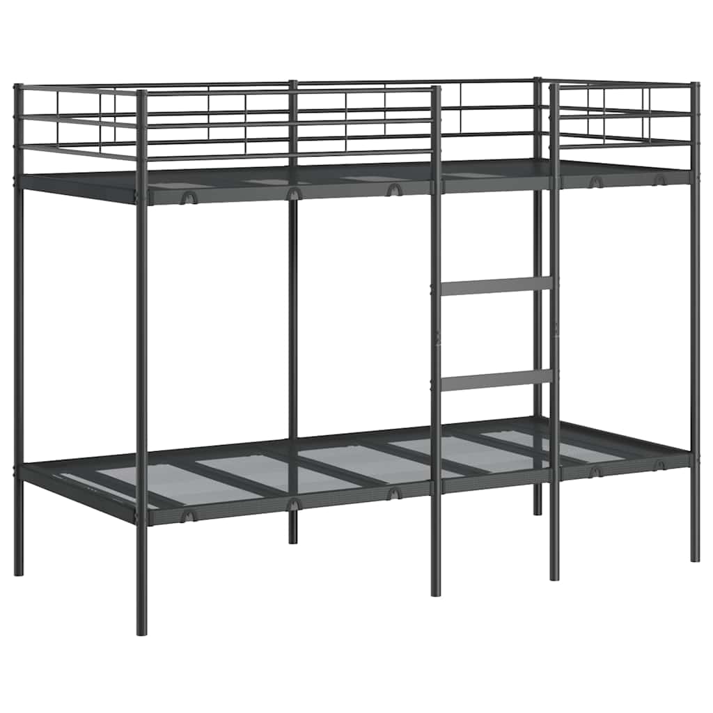 Κουκέτα χωρίς στρώμα Μαύρο 90x200 cm Ατσάλι - Pakobazaar
