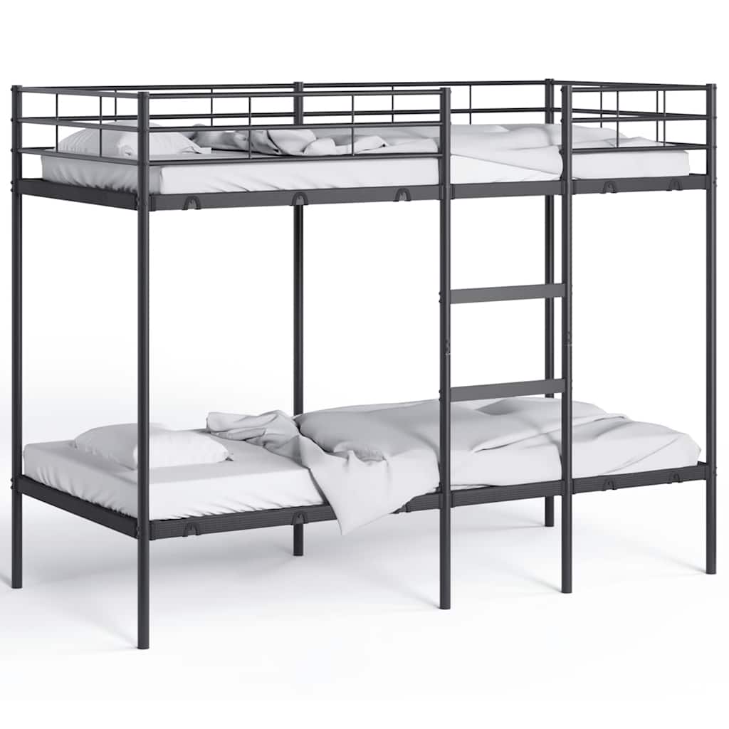 Κουκέτα χωρίς στρώμα Μαύρο 90x200 cm Ατσάλι - Pakobazaar