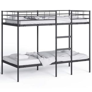 Κουκέτα χωρίς στρώμα Μαύρο 90x200 cm Ατσάλι - Pakobazaar