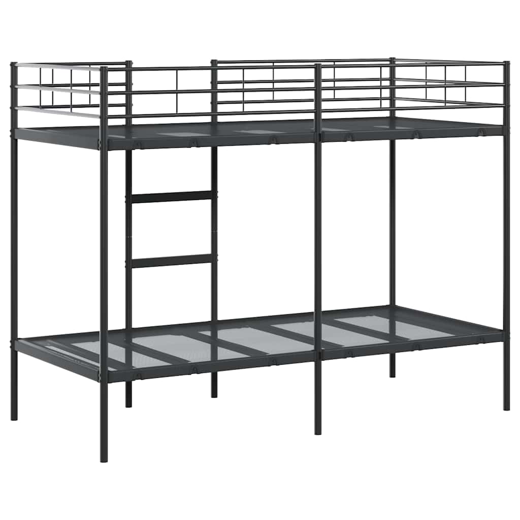 Κουκέτα χωρίς στρώμα Μαύρο 90x200 cm Ατσάλι - Pakobazaar