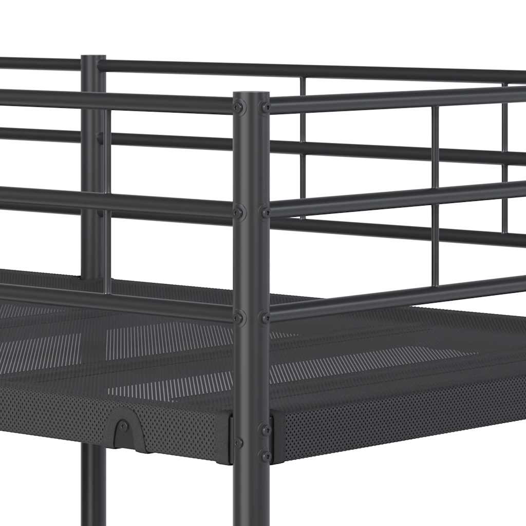 Κουκέτα χωρίς στρώμα Μαύρο 90x200 cm Ατσάλι - Pakobazaar