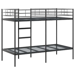 Κουκέτα χωρίς στρώμα Μαύρο 100x190 cm Ατσάλι - Pakobazaar