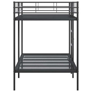 Κουκέτα χωρίς στρώμα Μαύρο 100x200 cm Ατσάλι - Pakobazaar