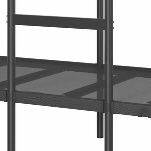Κουκέτα χωρίς στρώμα Μαύρο 100x200 cm Ατσάλι - Pakobazaar