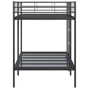 Κουκέτα χωρίς στρώμα Μαύρο 107x203 cm Ατσάλι - Pakobazaar