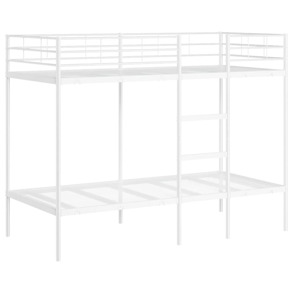 Κουκέτα χωρίς στρώμα Λευκό 90x200 cm Ατσάλι - Pakobazaar