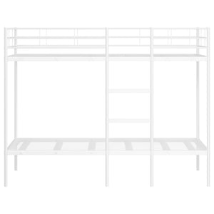 Κουκέτα χωρίς στρώμα Λευκό 100x190 cm Ατσάλι - Pakobazaar