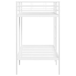 Κουκέτα χωρίς στρώμα Λευκό 100x190 cm Ατσάλι - Pakobazaar