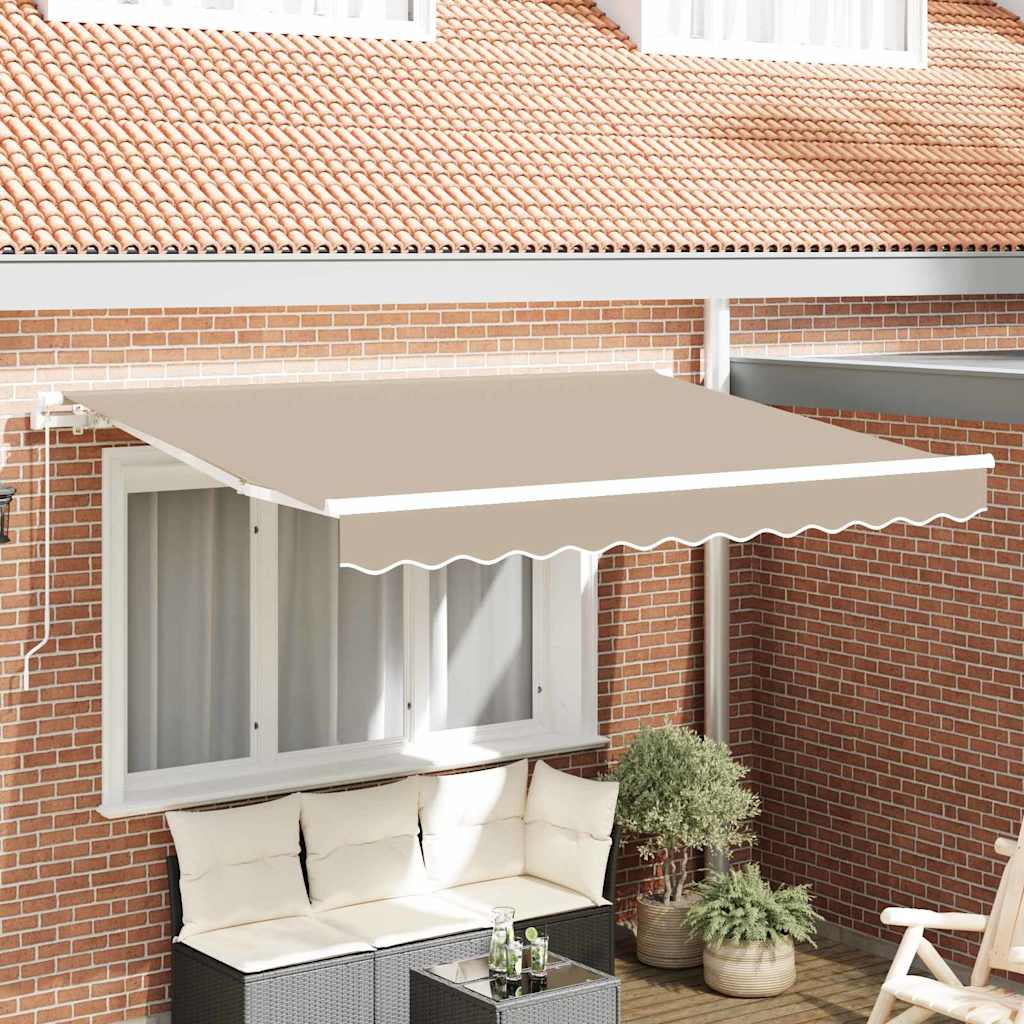 Ύφασμα αντικατάστασης τέντας Μπεζ 330 x 195 εκ. Πολυεστέρας - Pakobazaar