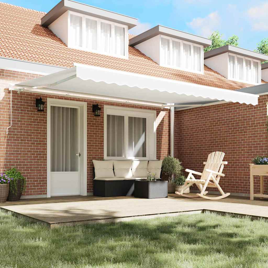 Ύφασμα αντικατάστασης τέντας Λευκό 430 x 295 εκ. Πολυεστέρας