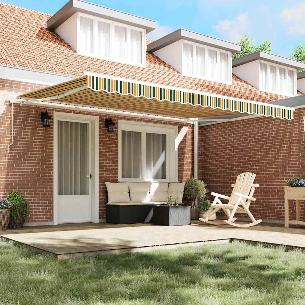 Ύφασμα αντικατάστασης τέντας Πράσινο και κίτρινο 430 x 345 εκ. - Pakobazaar