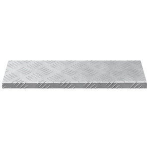 Σκαλοπάτι Ορθογώνιος 10 pcs Ασημί 60 x 18 x 2,5 εκ. Αλουμίνιο - Pakobazaar