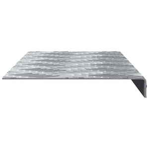 Σκαλοπάτι Ορθογώνιος 10 pcs Ασημί 60 x 18 x 2,5 εκ. Αλουμίνιο - Pakobazaar