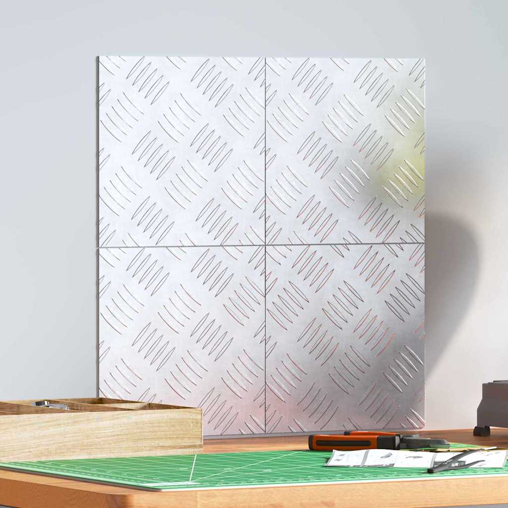 Σκαλοπάτι τετράγωνο 4 pcs Ασημί 20 x 20 cm Αλουμίνιο - Pakobazaar