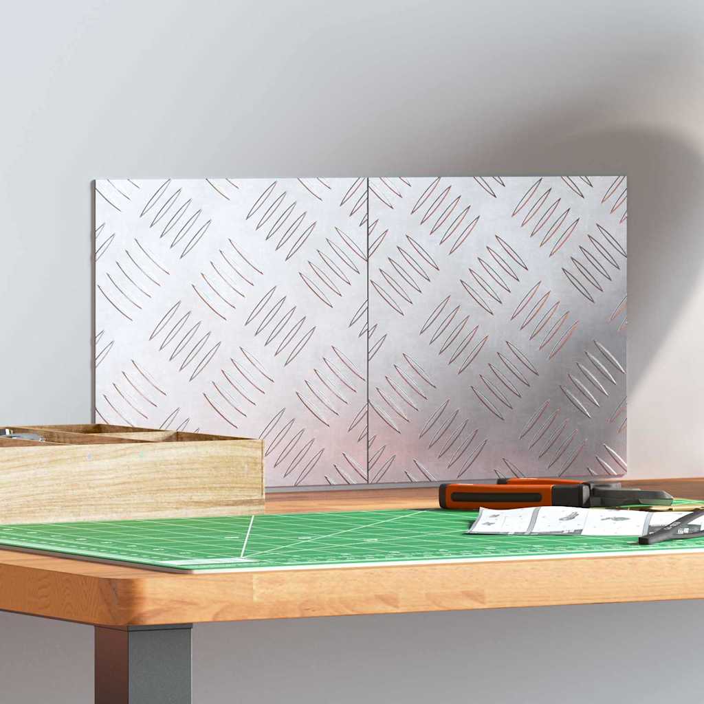 Σκαλοπάτι τετράγωνο 2 pcs Ασημί 20 x 20 cm Αλουμίνιο - Pakobazaar