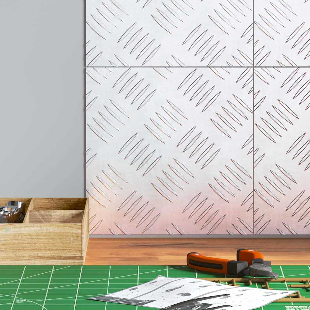 Σκαλοπάτι τετράγωνο 4 pcs Ασημί 20 x 20 cm Αλουμίνιο - Pakobazaar