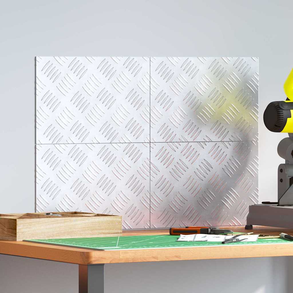 Σκαλοπάτι Ορθογώνιος 4 pcs Ασημί 30 x 20 cm Αλουμίνιο - Pakobazaar