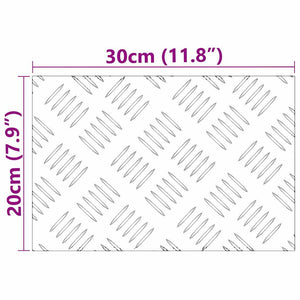 Σκαλοπάτι Ορθογώνιος 4 pcs Ασημί 30 x 20 cm Αλουμίνιο - Pakobazaar