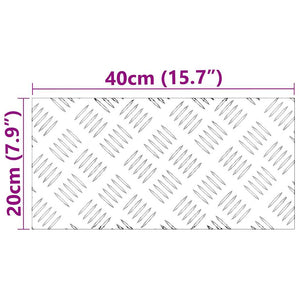 Σκαλοπάτι Ορθογώνιος 4 pcs Ασημί 40 x 20 cm Αλουμίνιο - Pakobazaar