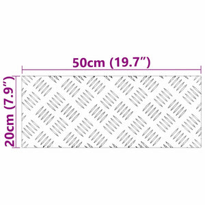 Σκαλοπάτι Ορθογώνιος 2 pcs Ασημί 50 x 20 cm Αλουμίνιο - Pakobazaar