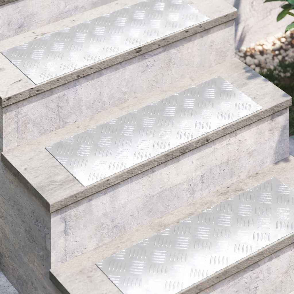 Σκαλοπάτι Ορθογώνιος 2 pcs Ασημί 60 x 20 cm Αλουμίνιο - Pakobazaar