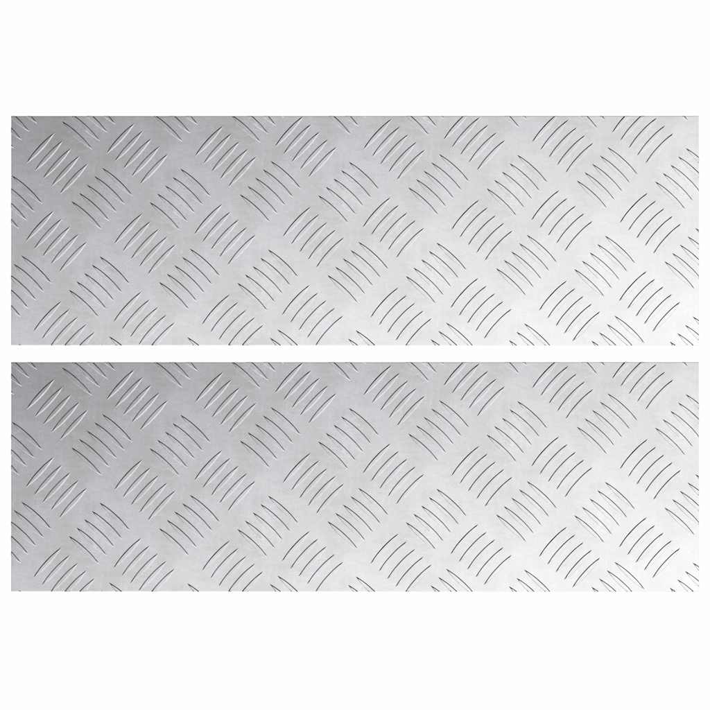 Σκαλοπάτι Ορθογώνιος 2 pcs Ασημί 60 x 20 cm Αλουμίνιο - Pakobazaar