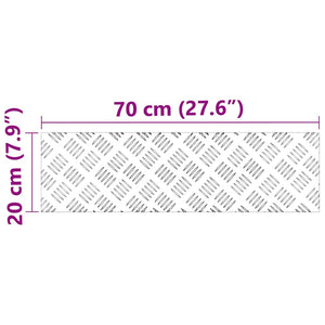 Σκαλοπάτι Ορθογώνιος 4 pcs Ασημί 70 x 20 cm Αλουμίνιο - Pakobazaar