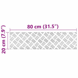 Σκαλοπάτι Ορθογώνιος 4 pcs Ασημί 80 x 20 cm Αλουμίνιο - Pakobazaar