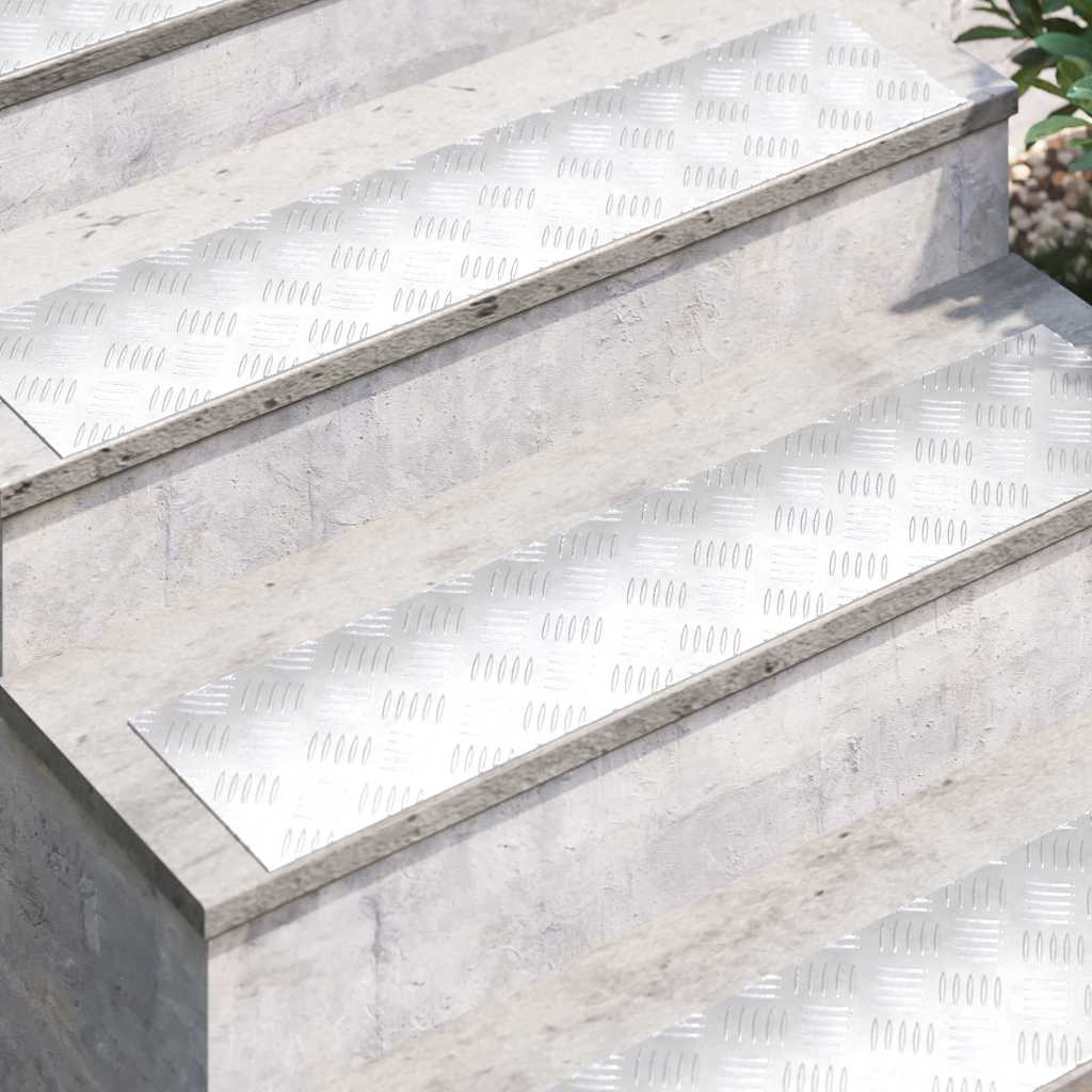 Σκαλοπάτι Ορθογώνιος 2 pcs Ασημί 90 x 20 cm Αλουμίνιο - Pakobazaar