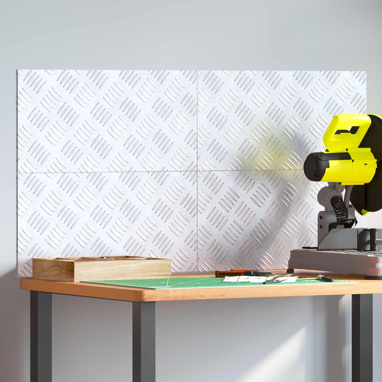 Σκαλοπάτι Ορθογώνιος 4 pcs Ασημί 50 x 25 cm Αλουμίνιο - Pakobazaar