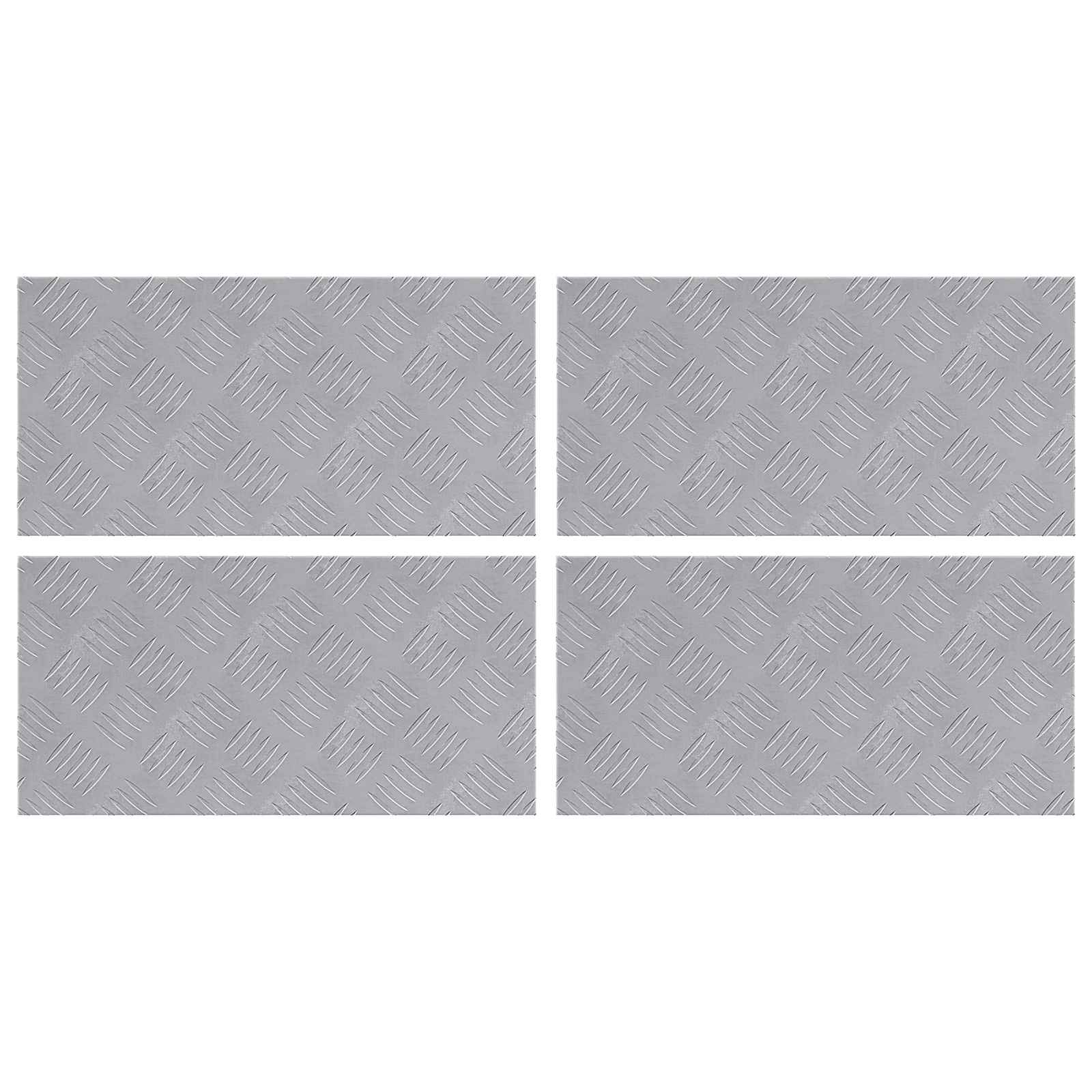 Σκαλοπάτι Ορθογώνιος 4 pcs Ασημί 50 x 25 cm Αλουμίνιο - Pakobazaar