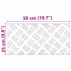 Σκαλοπάτι Ορθογώνιος 4 pcs Ασημί 50 x 25 cm Αλουμίνιο - Pakobazaar