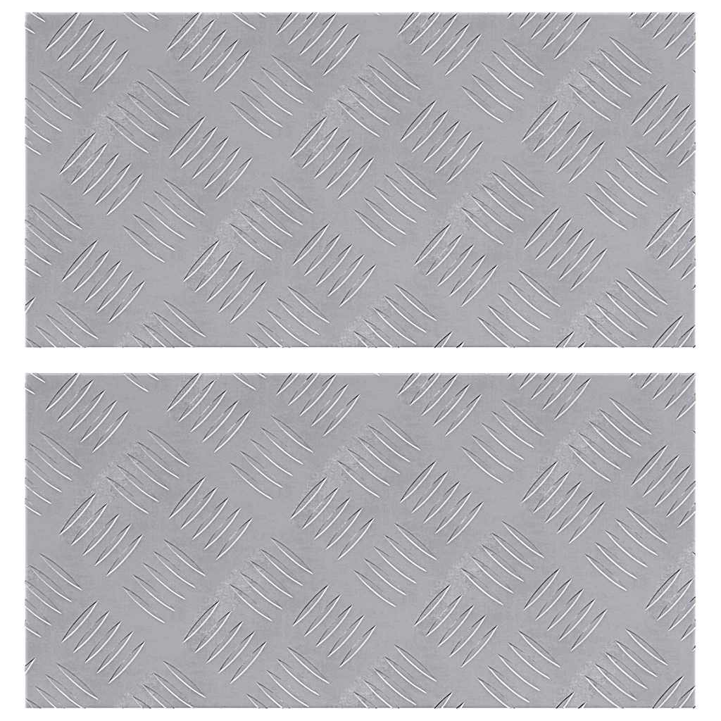 Σκαλοπάτι Ορθογώνιος 2 pcs Ασημί 50 x 25 cm Αλουμίνιο - Pakobazaar