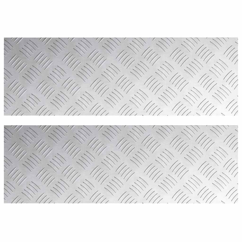 Σκαλοπάτι Ορθογώνιος 2 pcs Ασημί 75 x 25 εκ. Αλουμίνιο - Pakobazaar