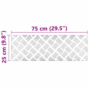 Σκαλοπάτι Ορθογώνιος 4 pcs Ασημί 75 x 25 εκ. Αλουμίνιο - Pakobazaar