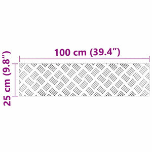 Σκαλοπάτι Ορθογώνιος 4 pcs Ασημί 100 x 25 cm Αλουμίνιο - Pakobazaar