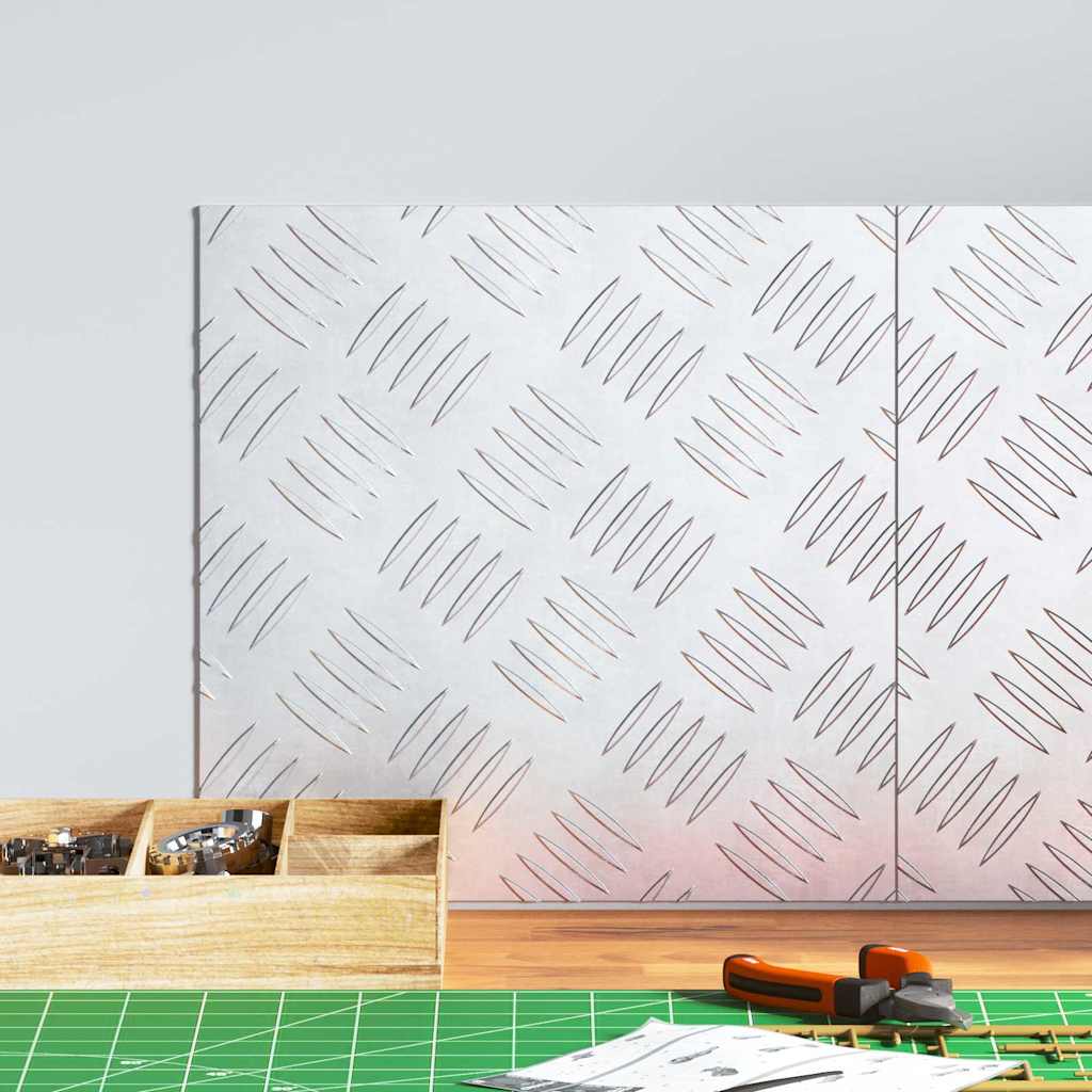 Σκαλοπάτι τετράγωνο 2 pcs Ασημί 30 x 30 cm Αλουμίνιο - Pakobazaar