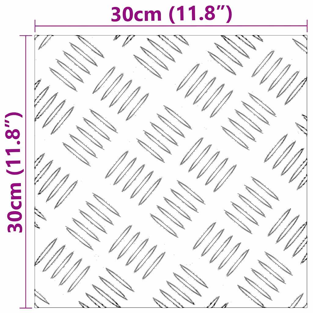 Σκαλοπάτι τετράγωνο 2 pcs Ασημί 30 x 30 cm Αλουμίνιο - Pakobazaar