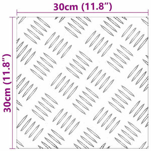 Σκαλοπάτι τετράγωνο 2 pcs Ασημί 30 x 30 cm Αλουμίνιο - Pakobazaar