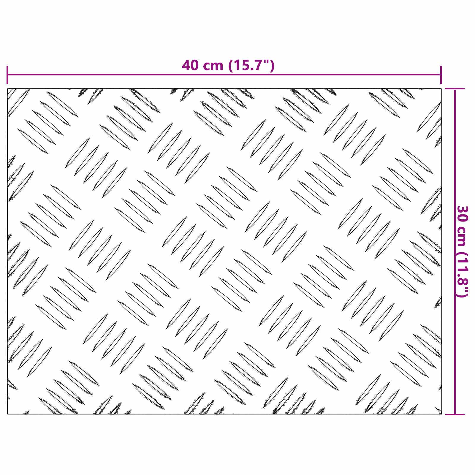 Σκαλοπάτι Ορθογώνιος 2 pcs Ασημί 40 x 30 cm Αλουμίνιο - Pakobazaar